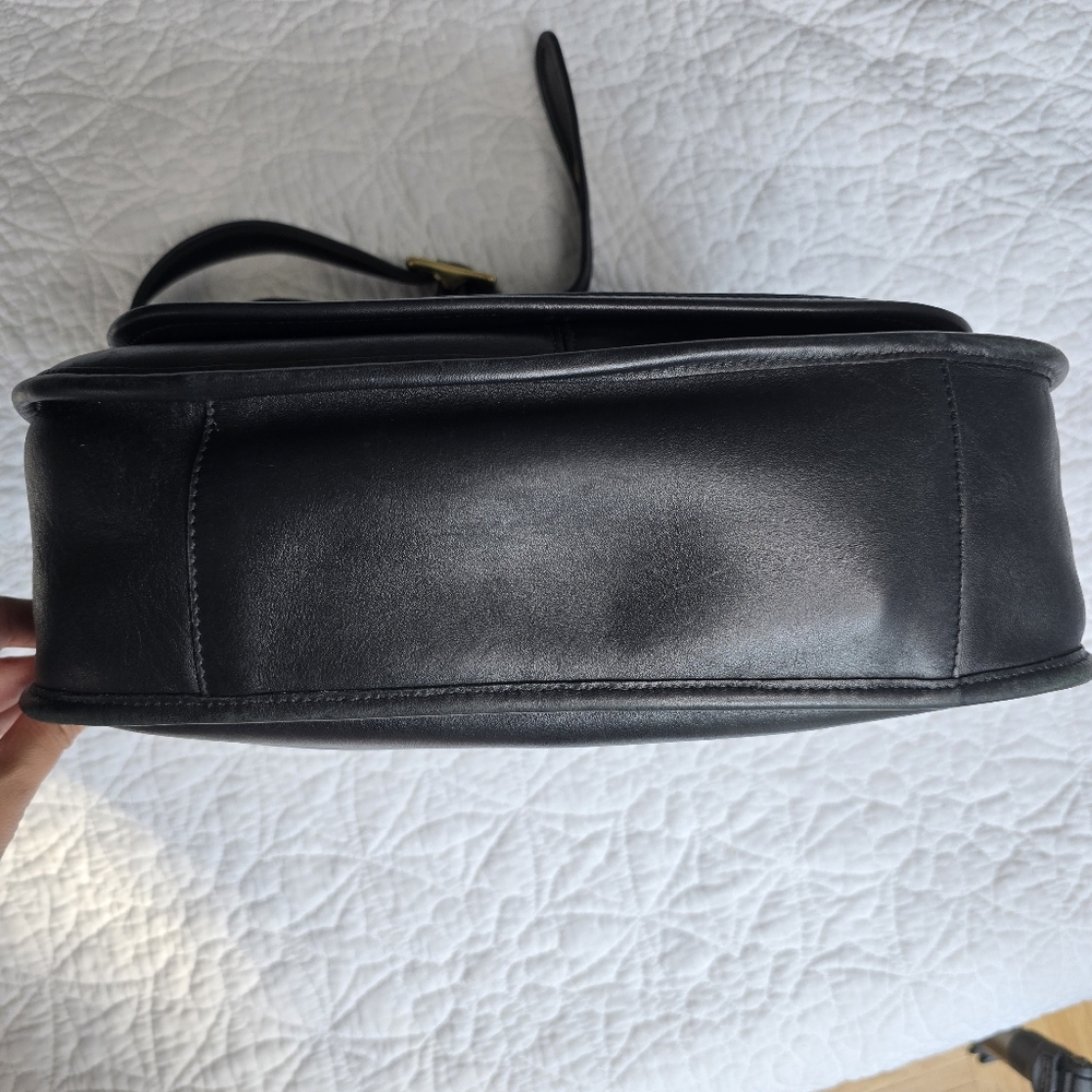 Coach Vintage Taft 9980 Black Leather Turnlock Crossbody Shoulder Bag - Picture 10 of 16